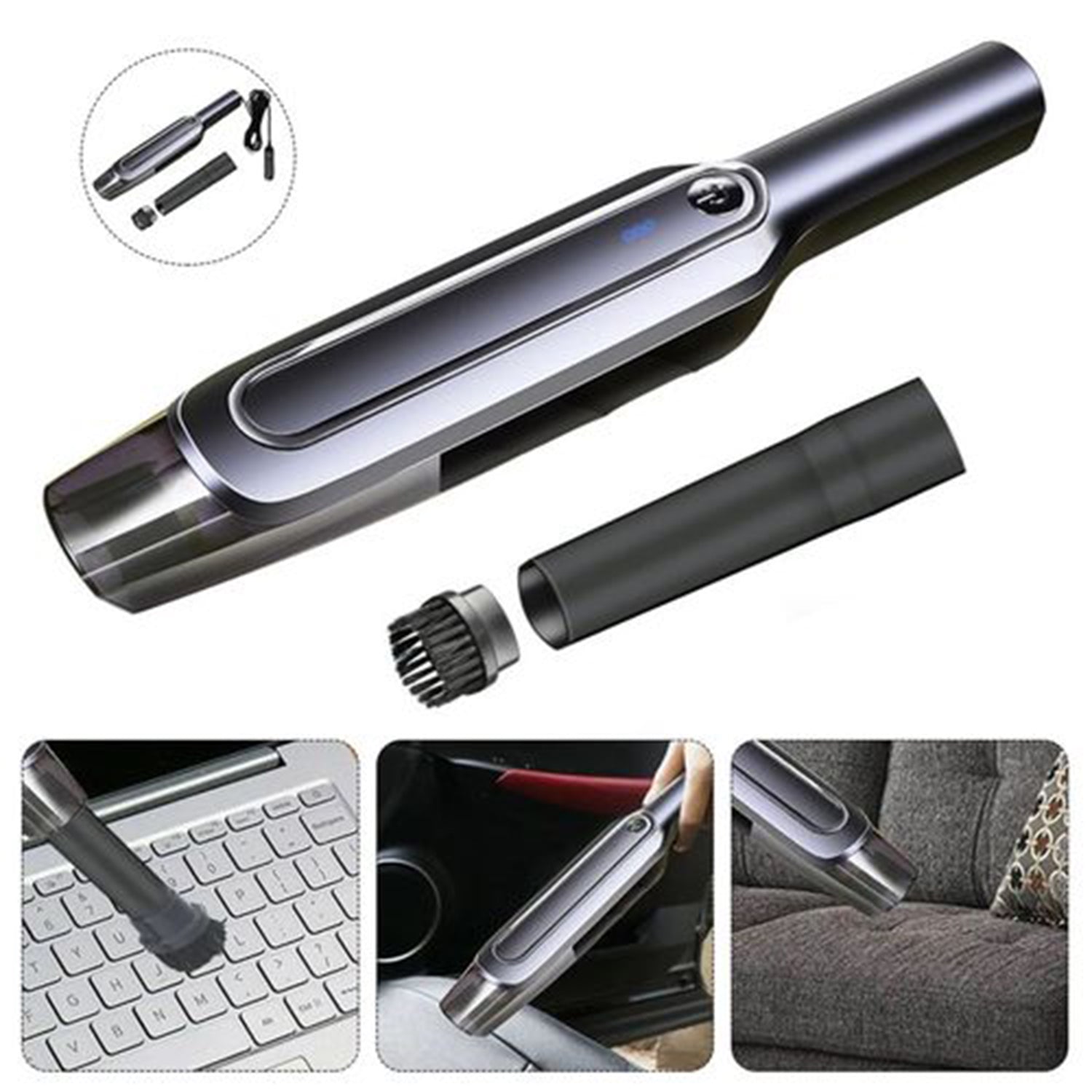 6325 Portable Vacuum Cleaner Wireless USB High Power Strong Suction Handheld Vacuum Cleaner for Home Cars DeoDap 6325 Portable Vacuum Cleaner Wireless USB High Power Strong Suction Handheld Vacuum Cleaner for Home Cars DeoDap